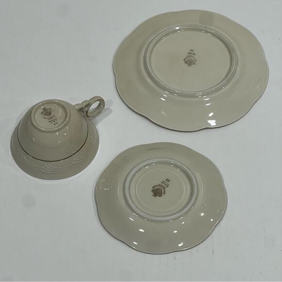 Schwarzenhammer bavaria 3 pc german trio teacup saucer dessert plate orange mcm - Picture 7 of 12